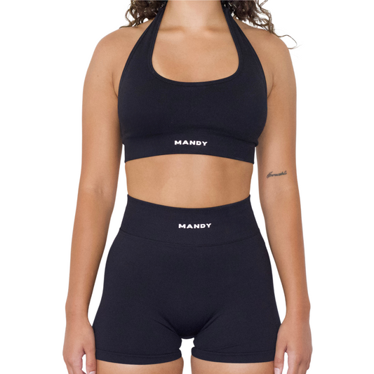 BASIC HALTER Bra Black